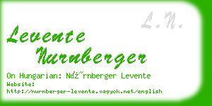 levente nurnberger business card